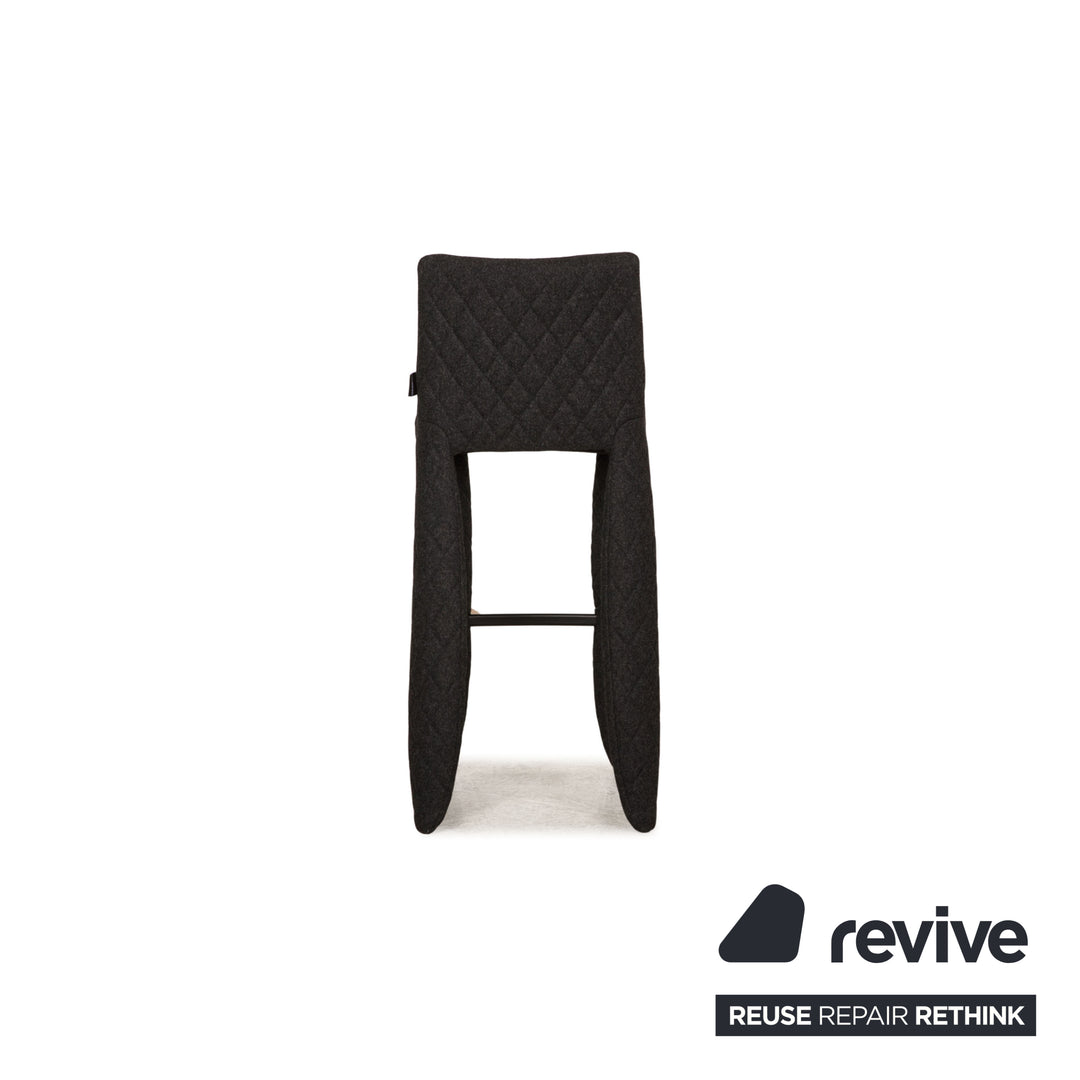 Moooi Monster Barstool fabric chair set anthracite 2x bar stools
