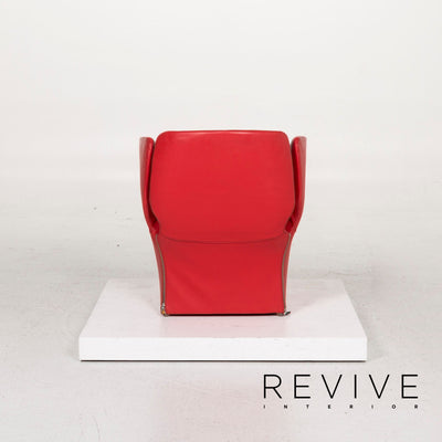 Moroso Bloomy Leder Sessel Rot #12672