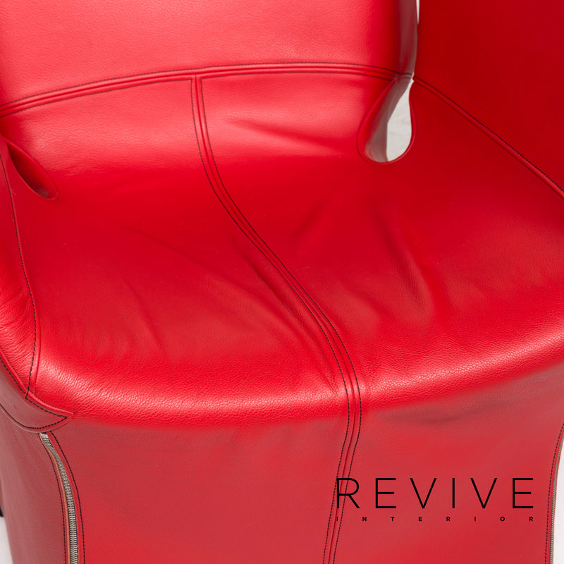 Moroso Bloomy Leder Sessel Rot 