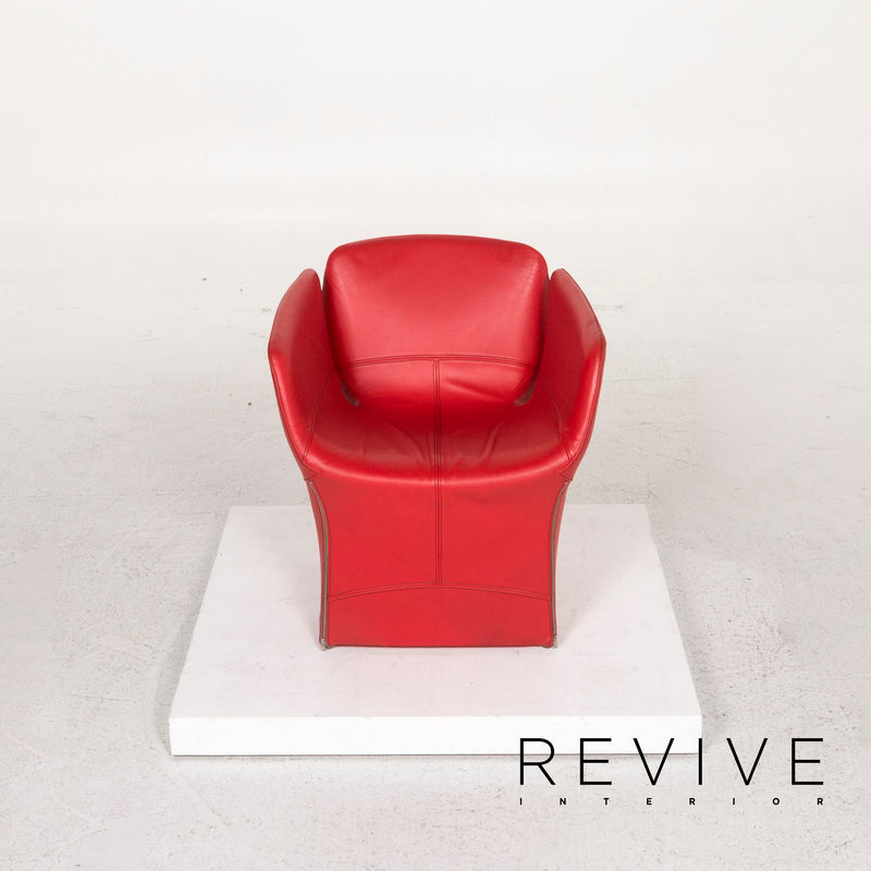 Moroso Bloomy Leder Sessel Rot 