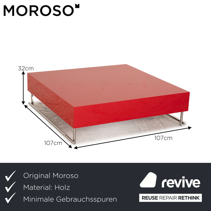 Moroso Holz Couchtisch Rot
