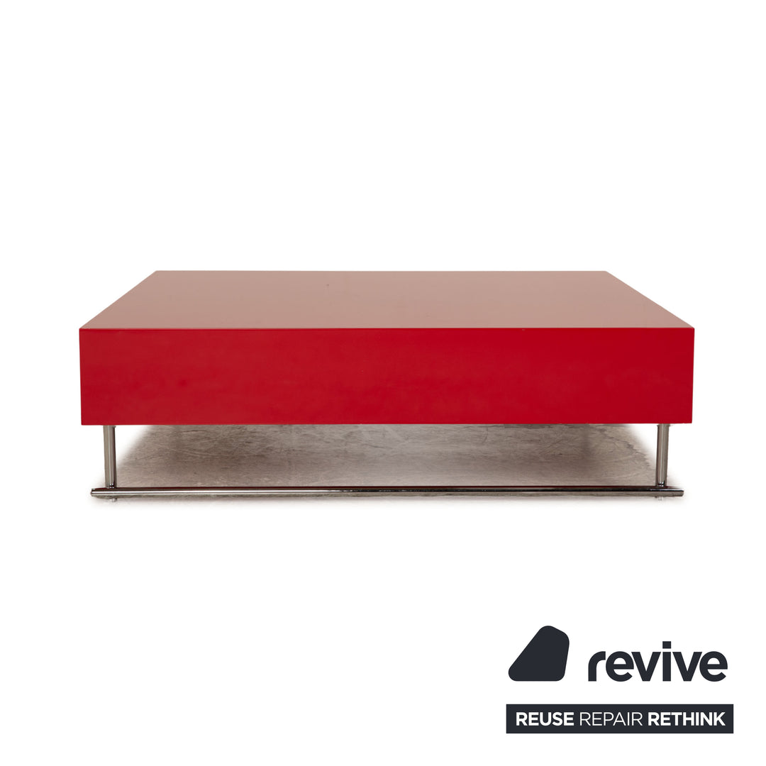 Moroso wood coffee table red