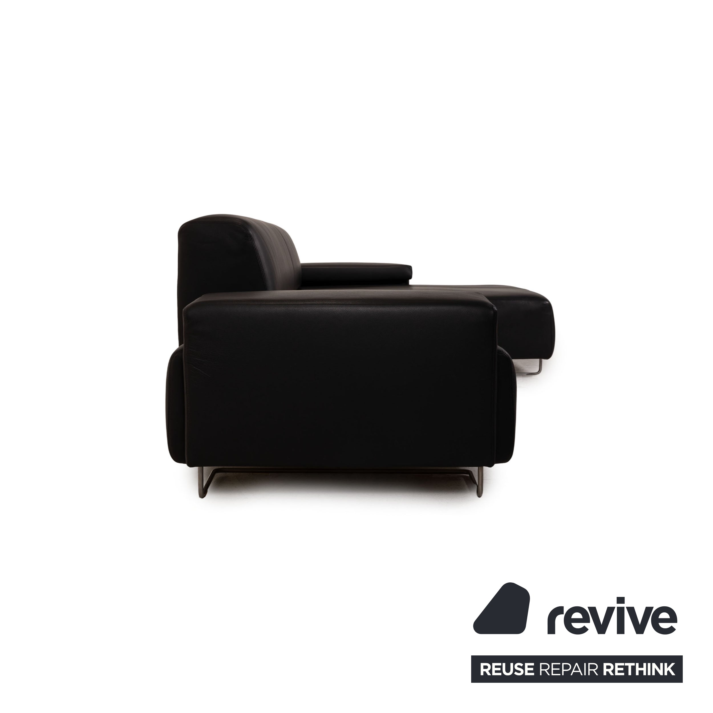 Moroso Ecksofa Lowland Schwarz Leder - 2. Hand - Revive.de
