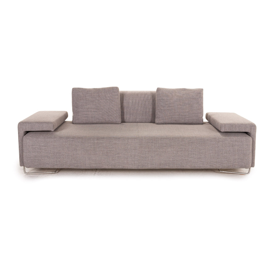 Moroso Lowland Stoff Sofa Dreisitzer Grau Couch