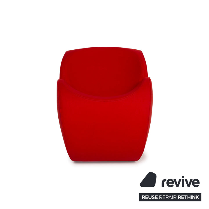 Moroso Soft Heart by Ron Arad Fabric Armchair Red Rocking function