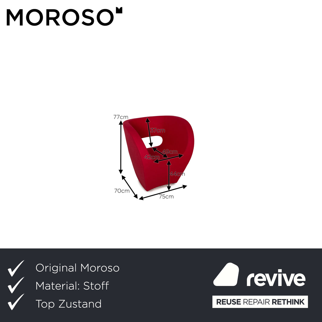 Moroso Victoria and Albert Design Stoff Sessel Rot