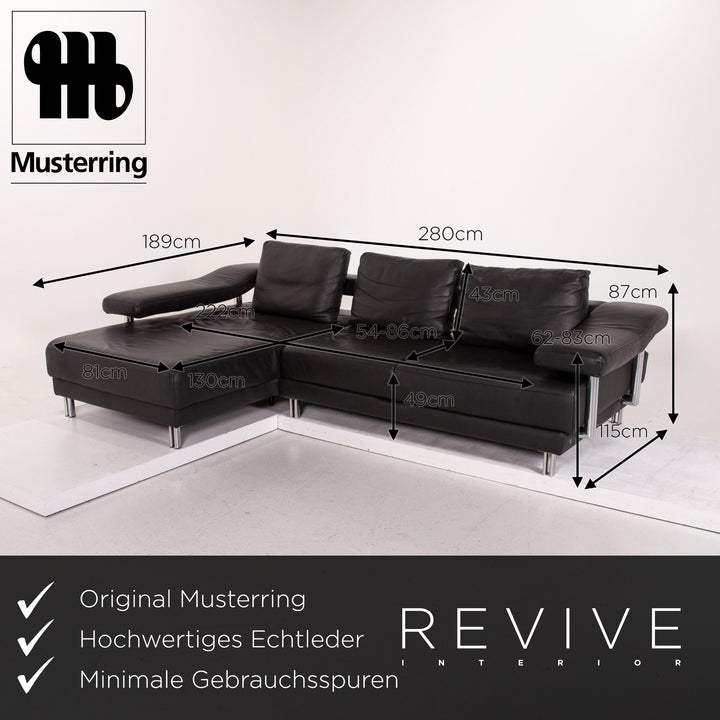 Musterring Leder Ecksofa Anthrazit Grau Sofa Funktion Couch #14366