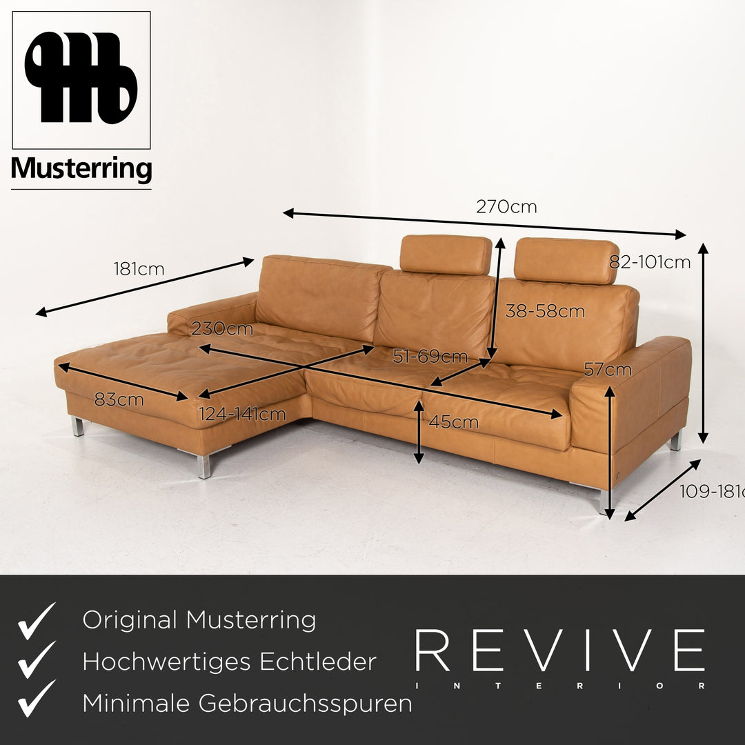 Musterring Leder Ecksofa Braun Camel Sofa Funktion Couch #14485