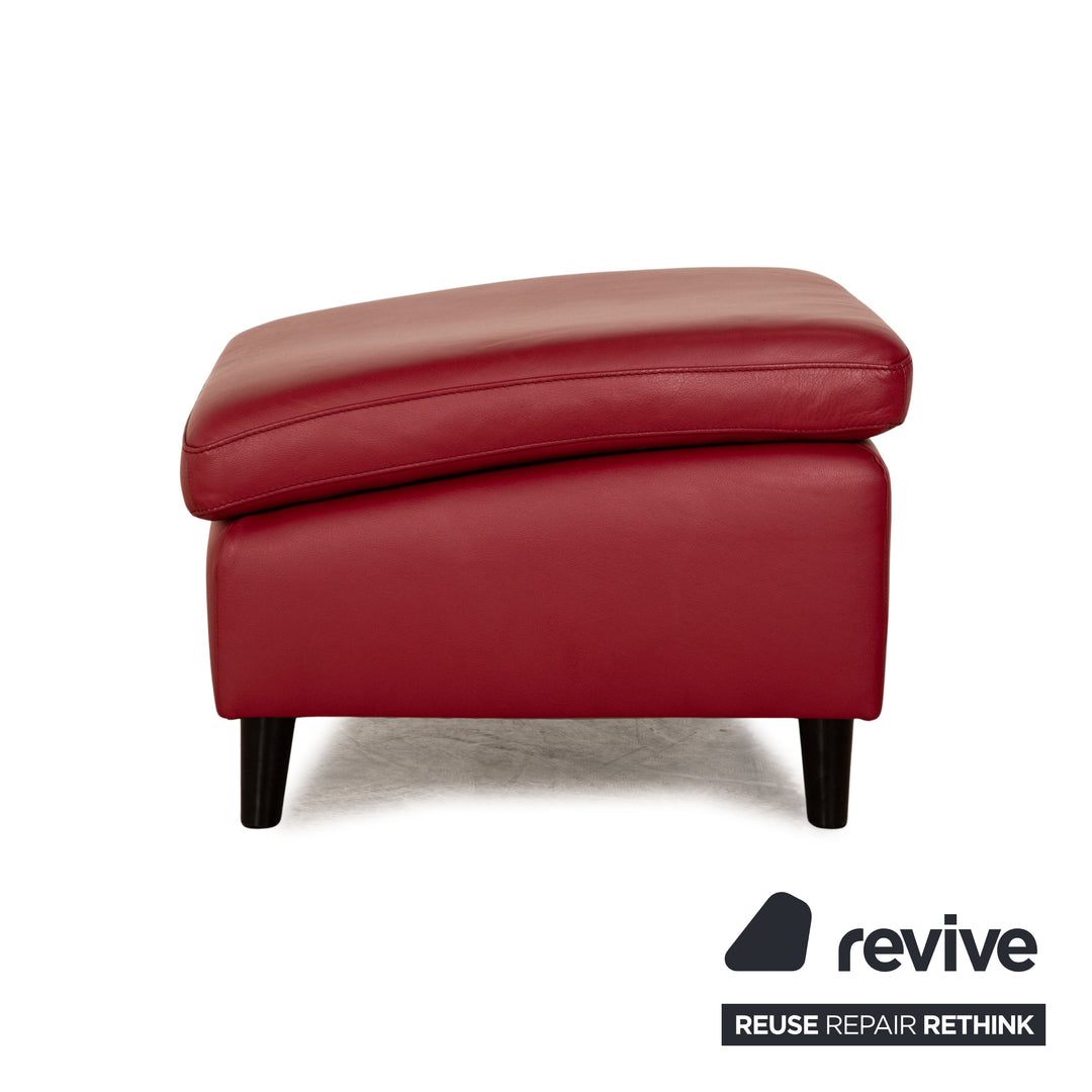 Sample ring leather stool red