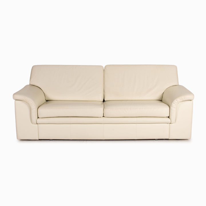 Musterring Leder Schlafsofa Creme Zweisitzer Funktion Schlaffunktion Couch Sofa