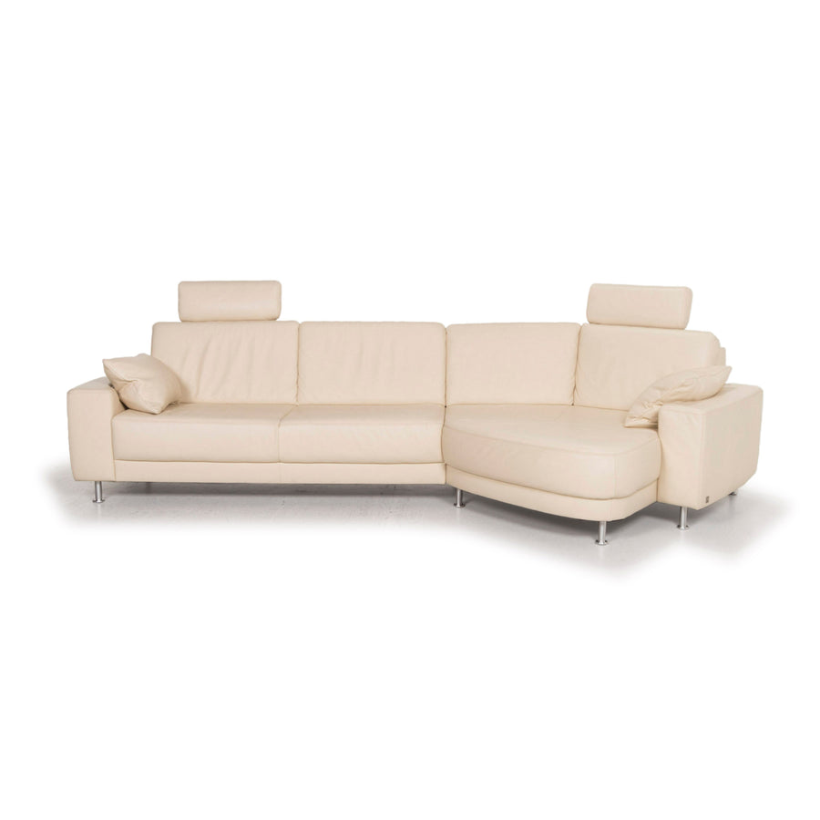 Musterring Leder Sofa Creme Ecksofa #13023