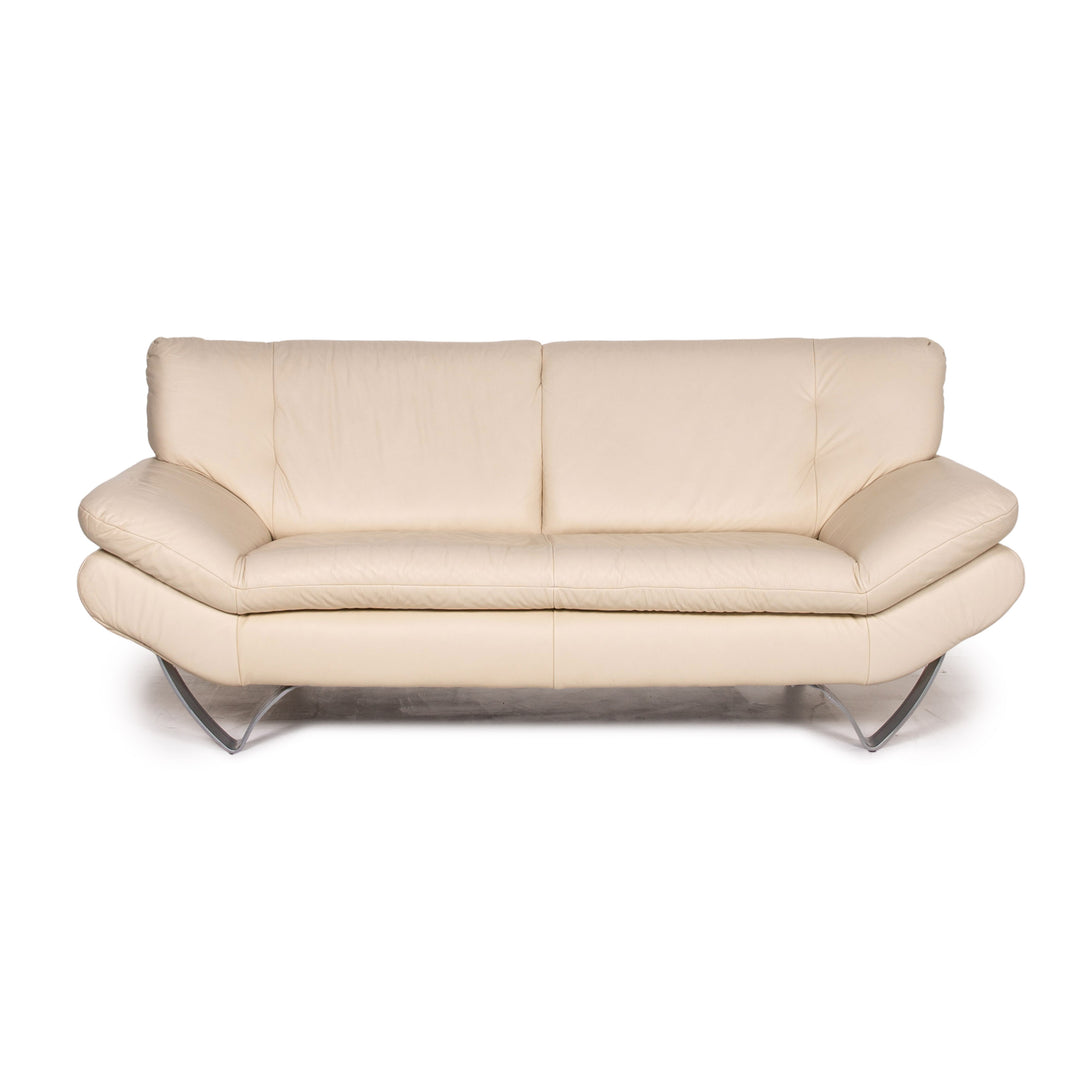 Musterring leather sofa cream two-seater couch #13820