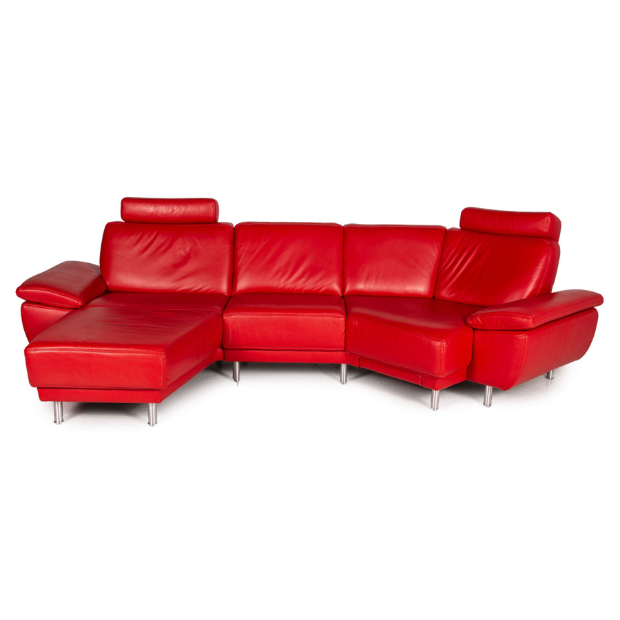 Musterring Ecksofa Rot Leder