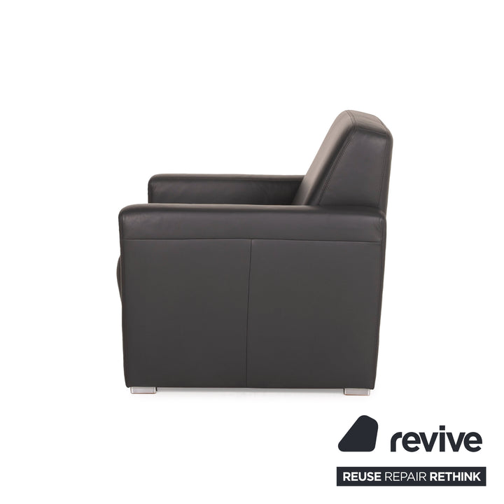 Musterring MR 140 leather armchair anthracite grey