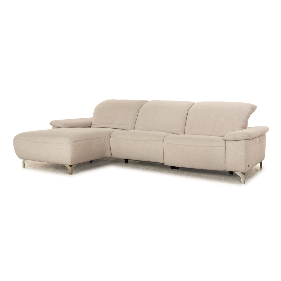 Sample ring MR 370 fabric corner sofa gray sofa couch chaise longue left electrical function Relxfunktion