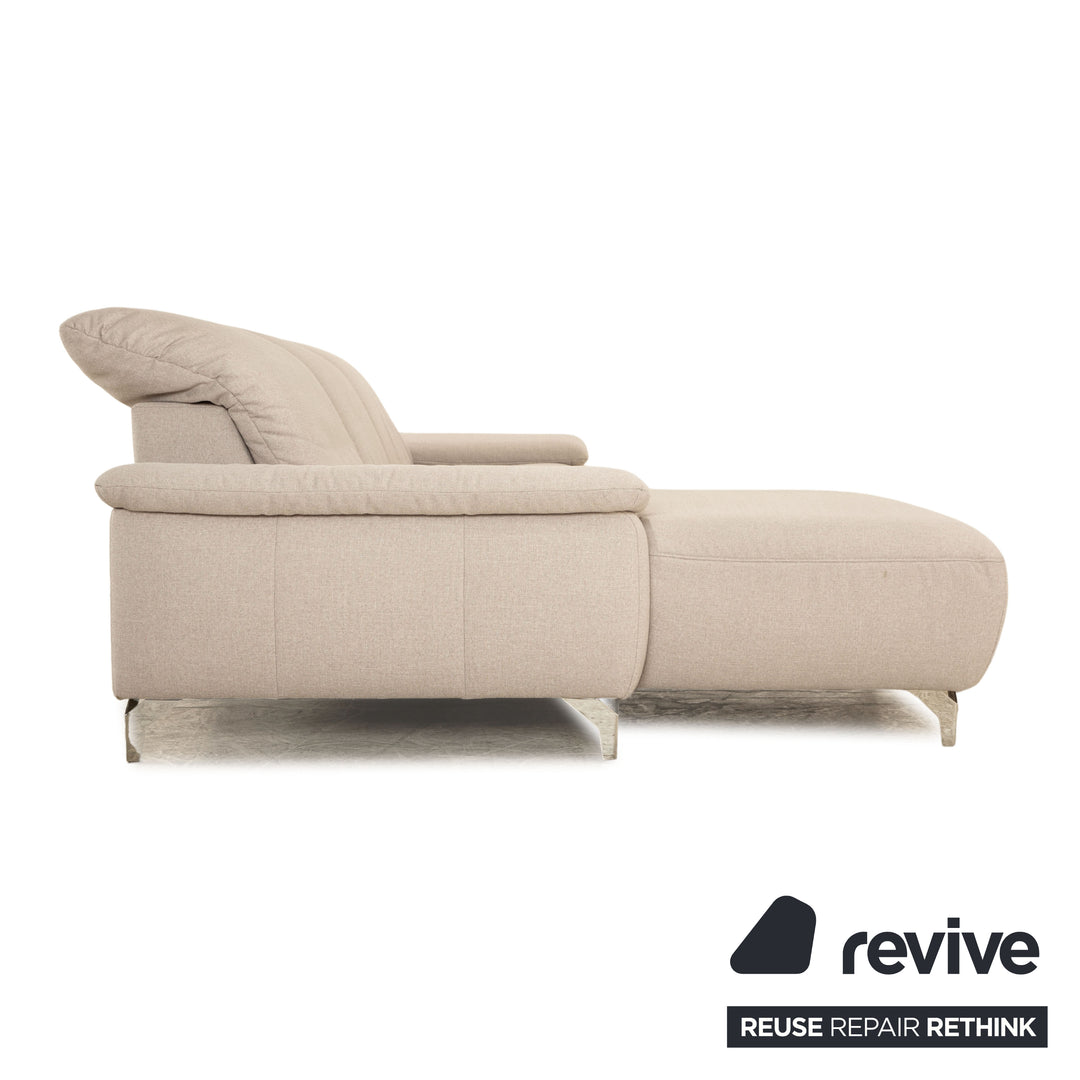 Musterring MR 370 Stoff Ecksofa Grau Sofa Couch Recamiere Links elektrische Funktion Relxfunktion
