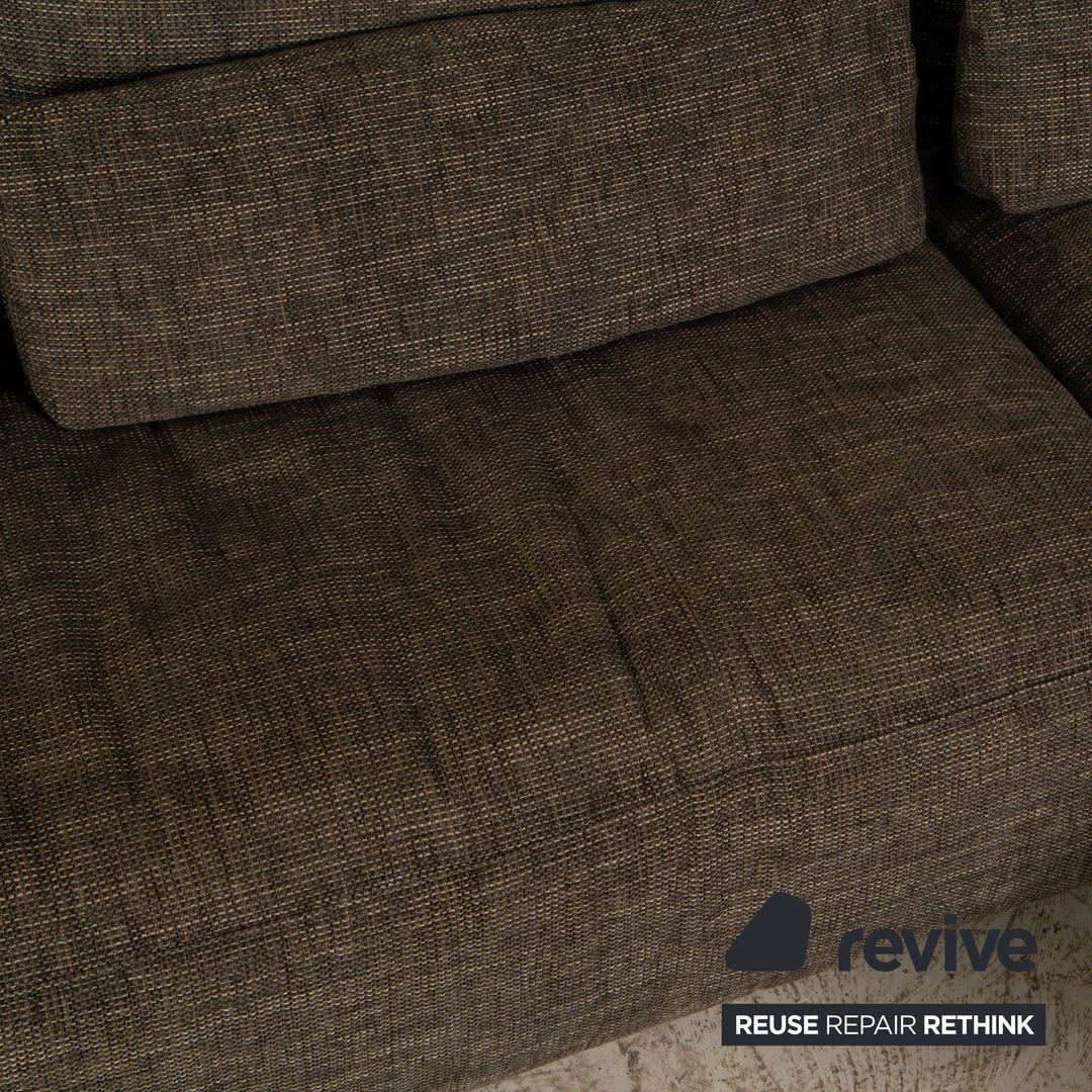 Musterring MR 680 Stoff Ecksofa Grau Sofa Couch Funktion Recamiere rechts