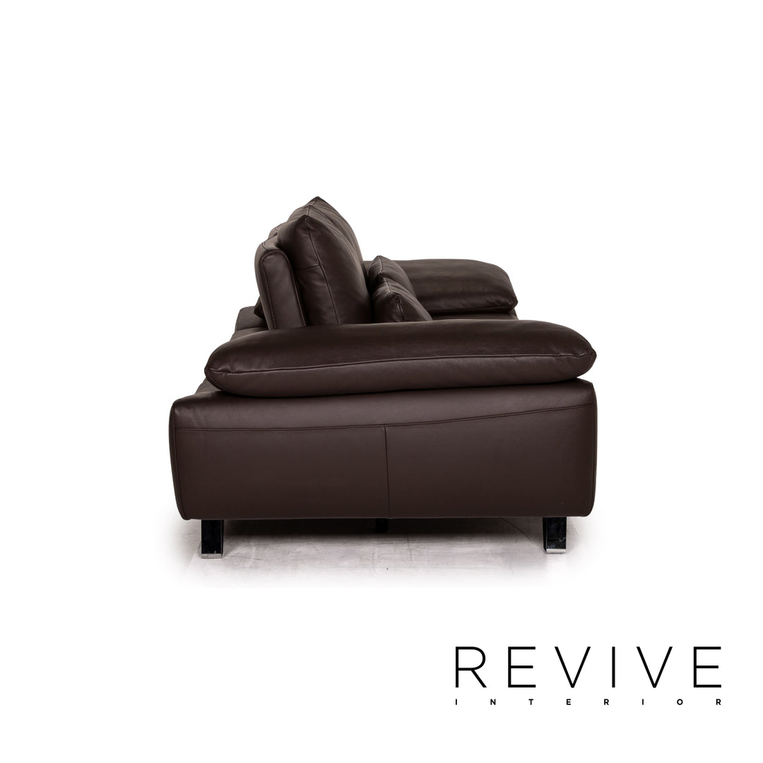Musterring MR 680 Zweisitzer Sofa Braun Leder Couch Funktion