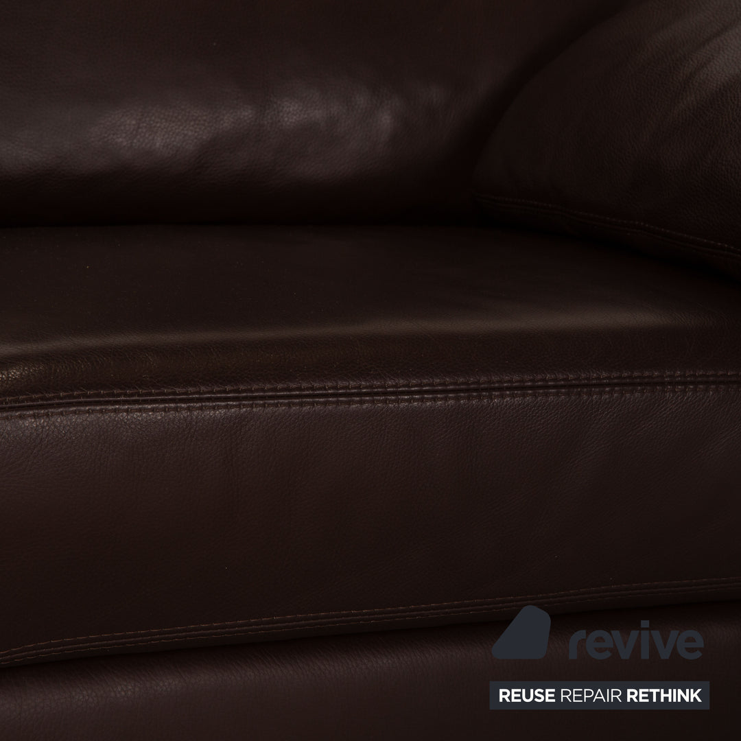 Musterring MR2830 Leder Dreisitzer Braun Sofa Couch
