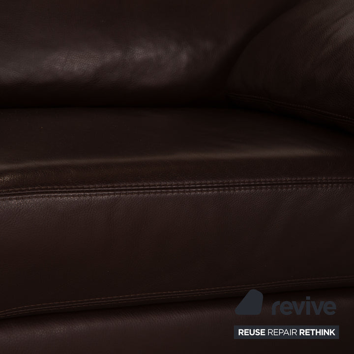Musterring MR2830 Leder Dreisitzer Braun Sofa Couch
