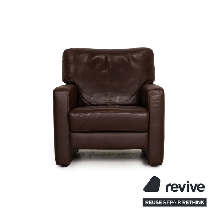 Musterring MR2830 leather armchair brown