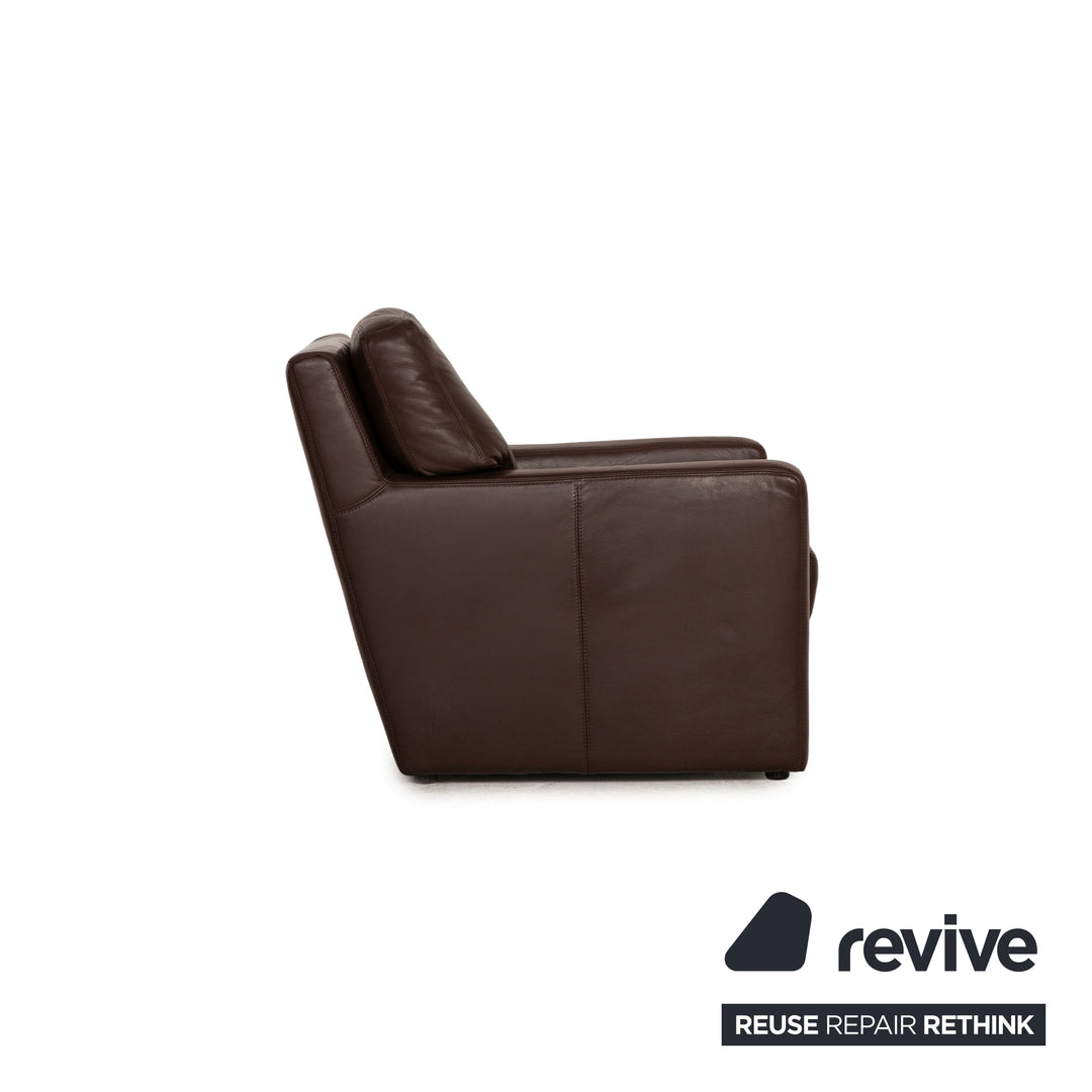 Musterring MR2830 leather armchair brown