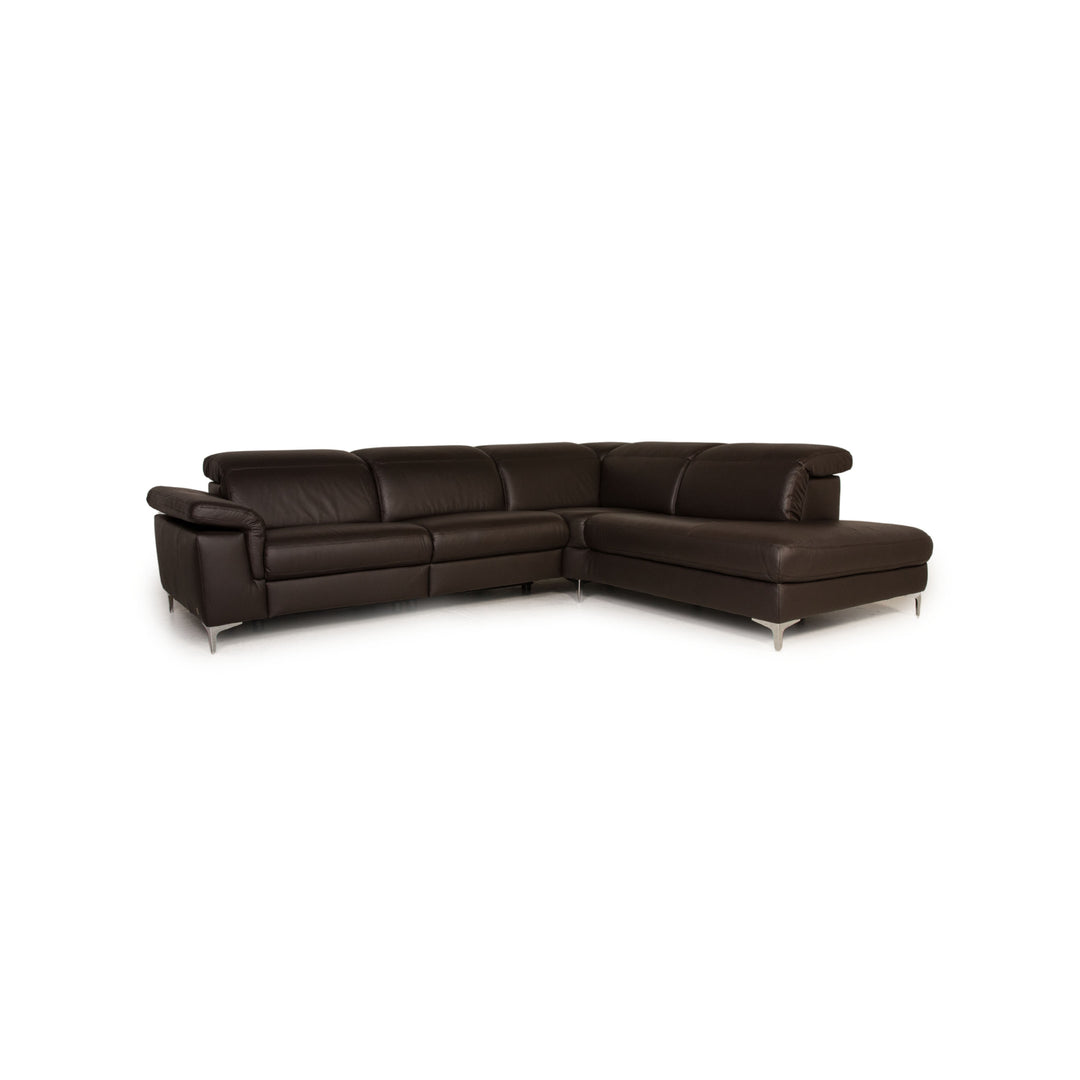 Musterring MR4930 leather sofa brown corner sofa couch function