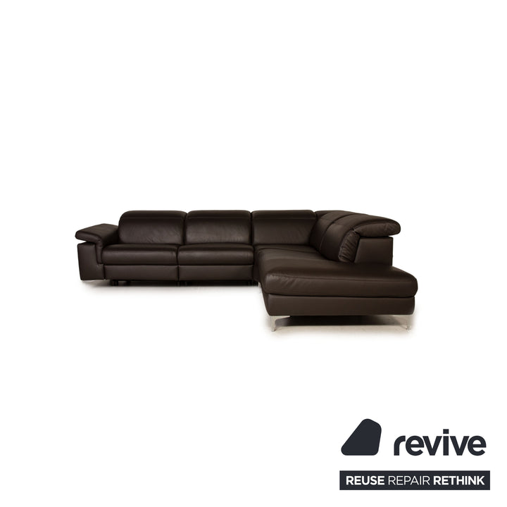 Musterring MR4930 leather sofa brown corner sofa couch function