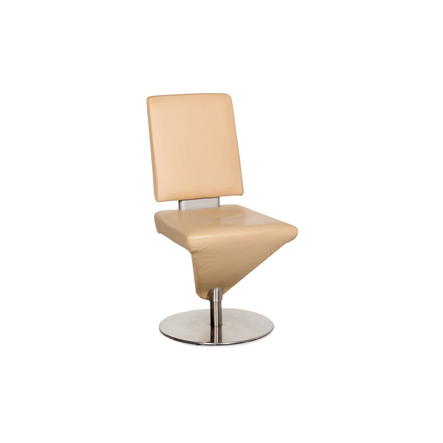 Musterring Rosario Leder Stuhl Beige Esszimmerstuhl #13605