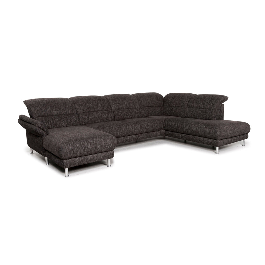 Musterring Stoff Ecksofa Anthrazit Grau Sofa Couch #12918