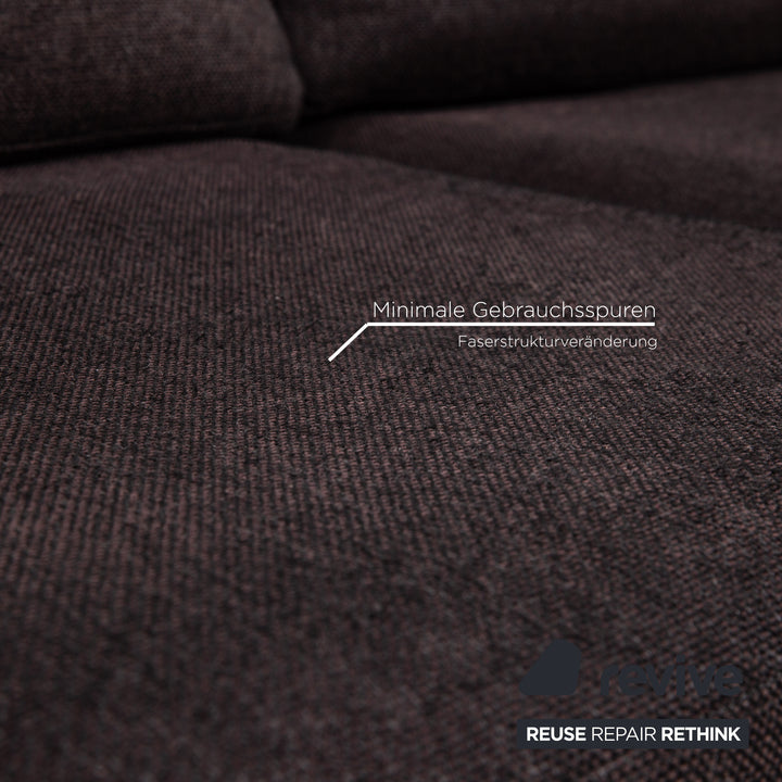 Pattern ring fabric corner sofa brown dark brown couch
