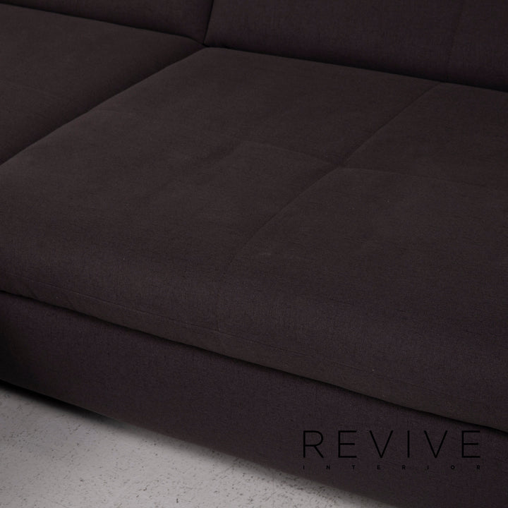 Pattern ring fabric sofa anthracite corner sofa #15124
