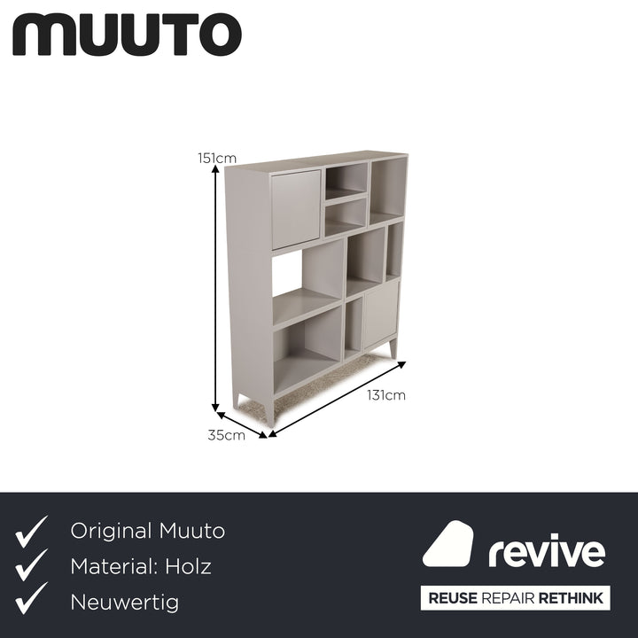 Buffet en bois Muuto gris modulable