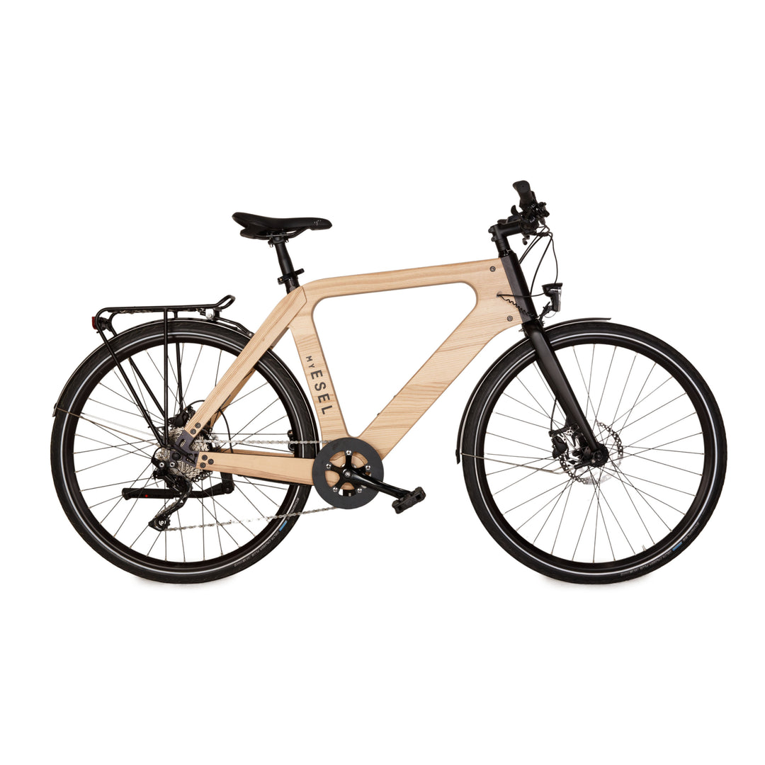 holz fahrrad e bike My Esel E-City Bike E-Tour Plus 2021 Braun Holz - 2. Hand
