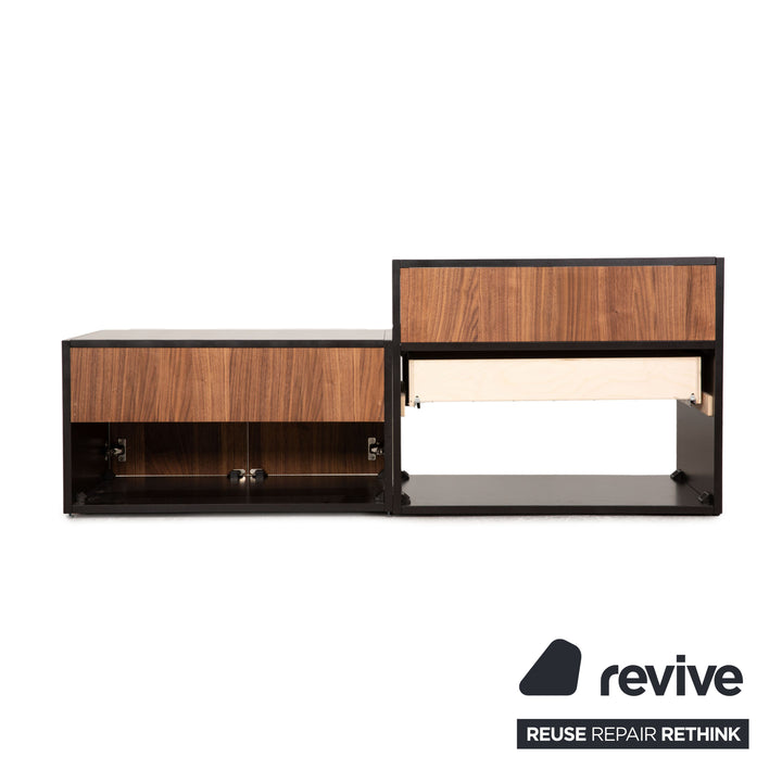 MYCS GRYD Holz Sideboard Schwarz Braun Schublade