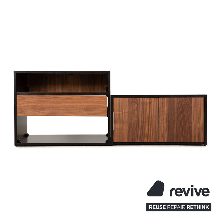 MYCS GRYD Holz Sideboard Schwarz Braun Schublade