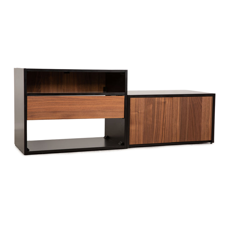 MYCS GRYD Holz Sideboard Schwarz Braun Schublade