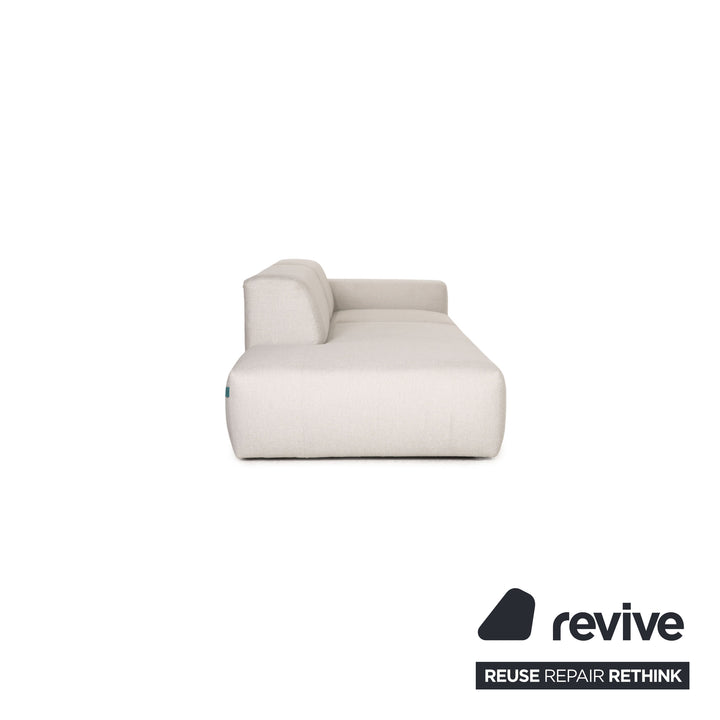 MYCS PYLLOW 3 Seater Fabric Light Gray Sofa Couch