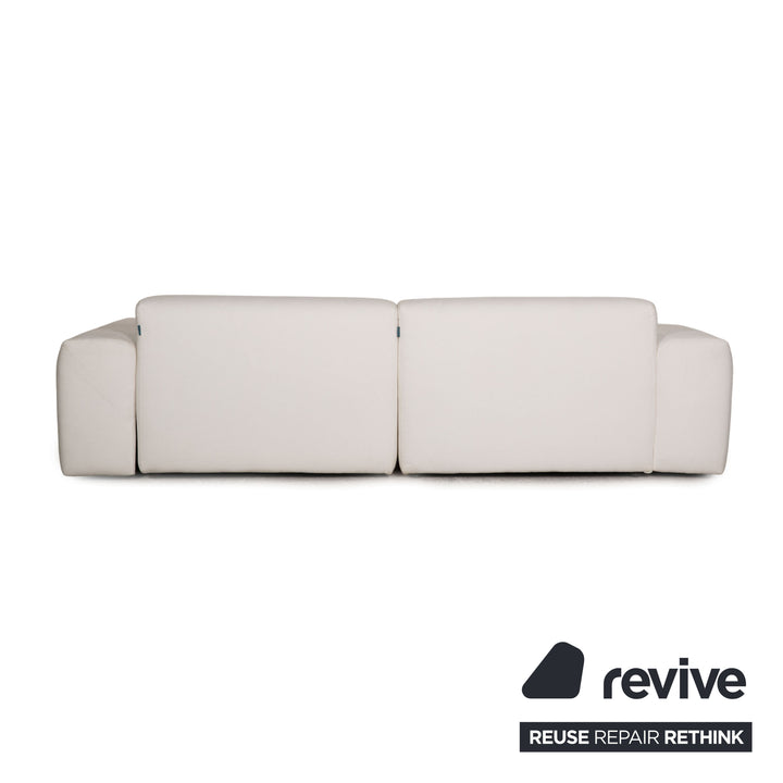 MYCS PYLLOW Fabric Three Seater Sofa White Sofa Couch