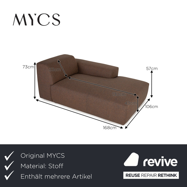 MYCS PYLLOW Fabric Corner Sofa Brown Taupe Sofa Couch