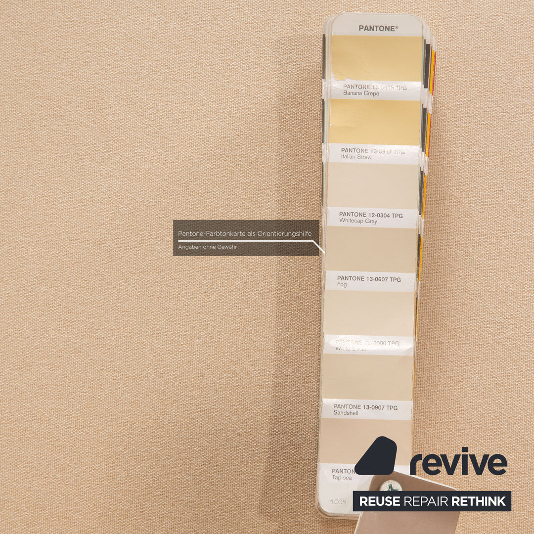 MYCS PYLLOW Stoff Ecksofa Creme Sofa Couch Recamiere rechts