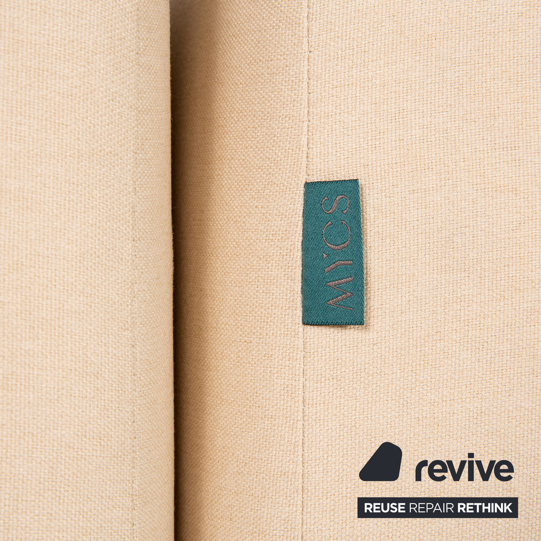 MYCS PYLLOW Stoff Ecksofa Creme Sofa Couch Recamiere rechts