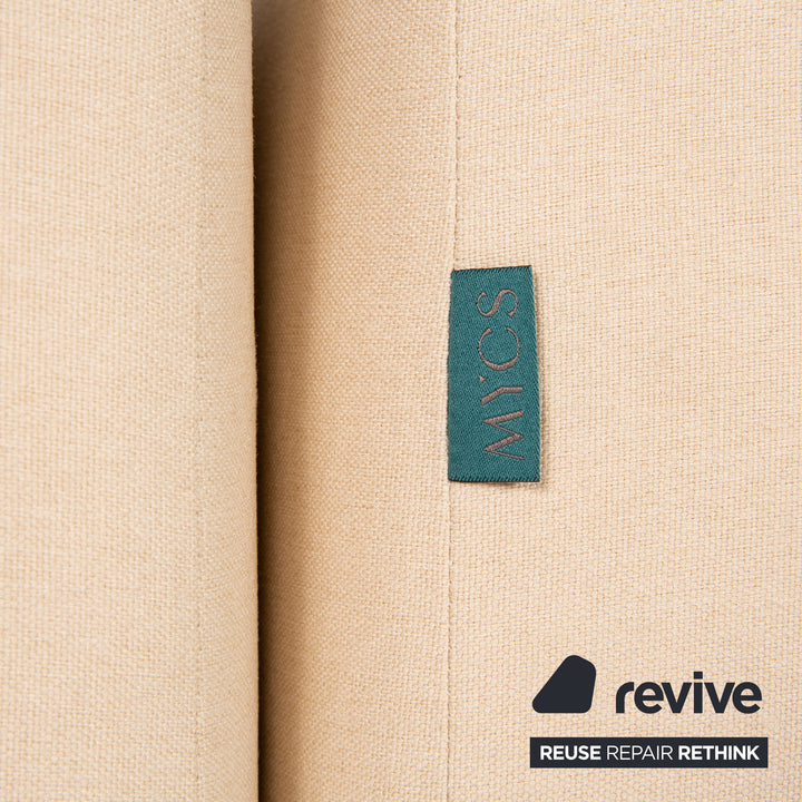 MYCS PYLLOW Stoff Ecksofa Creme Sofa Couch Recamiere rechts