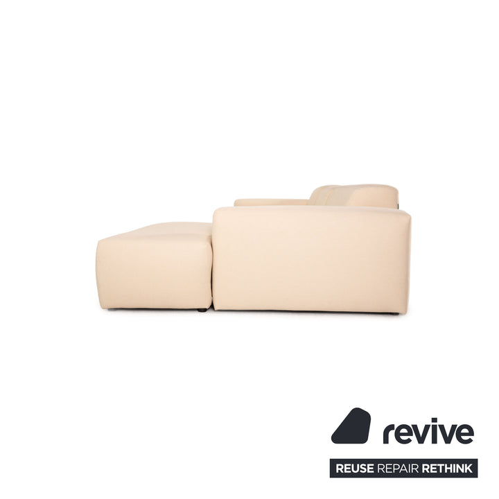 MYCS PYLLOW Stoff Ecksofa Creme Sofa Couch Recamiere rechts
