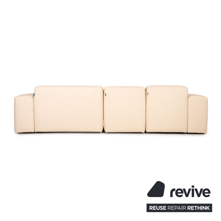 MYCS PYLLOW Stoff Ecksofa Creme Sofa Couch Recamiere rechts