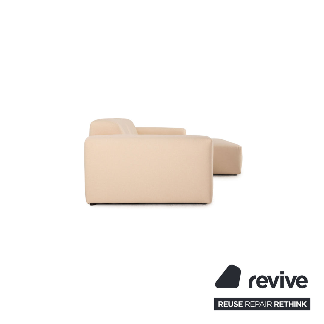 MYCS PYLLOW Stoff Ecksofa Creme Sofa Couch Recamiere rechts