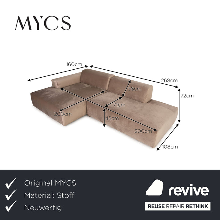 MYCS PYLLOW fabric corner sofa cream sofa couch