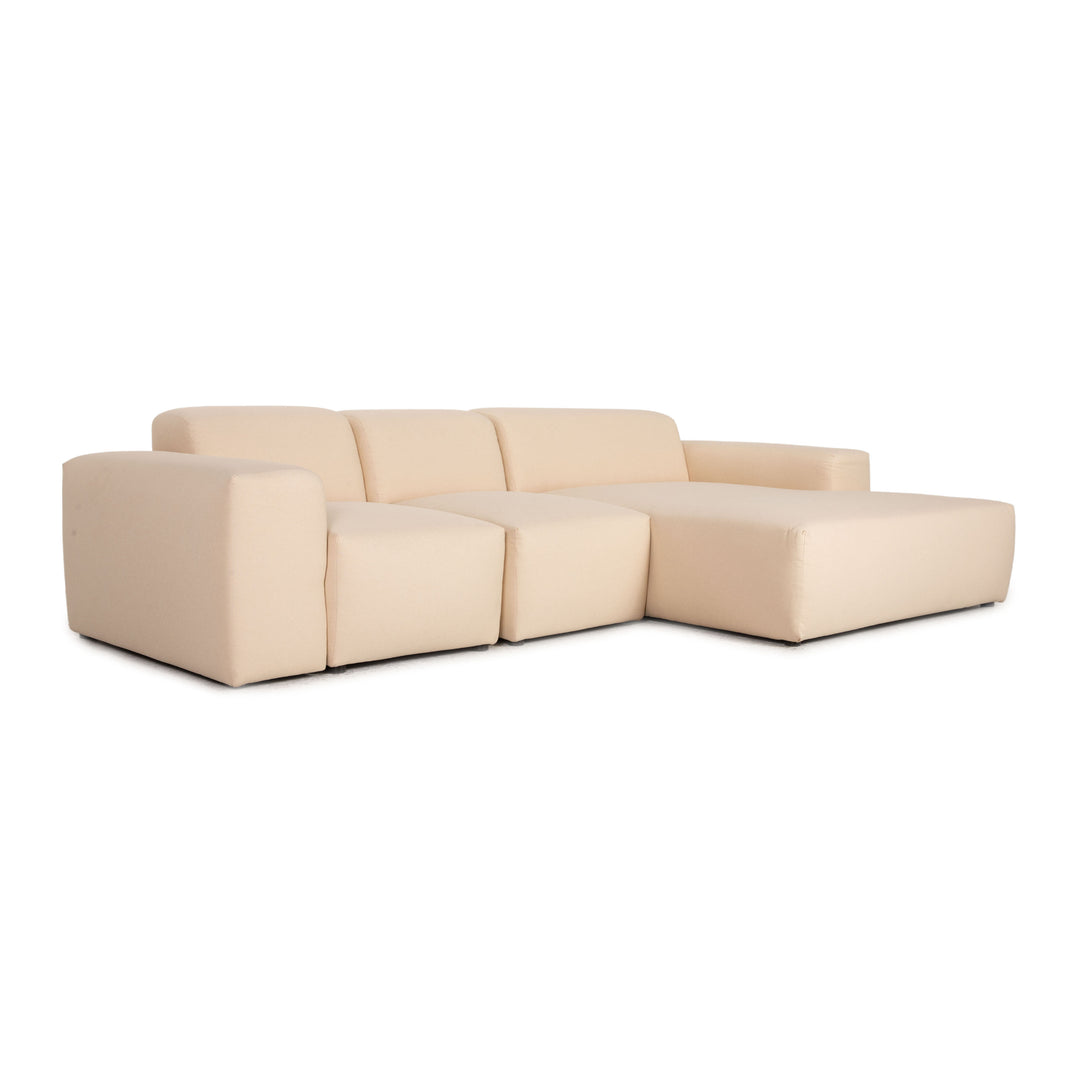 MYCS PYLLOW Stoff Ecksofa Creme Sofa Couch Recamiere rechts