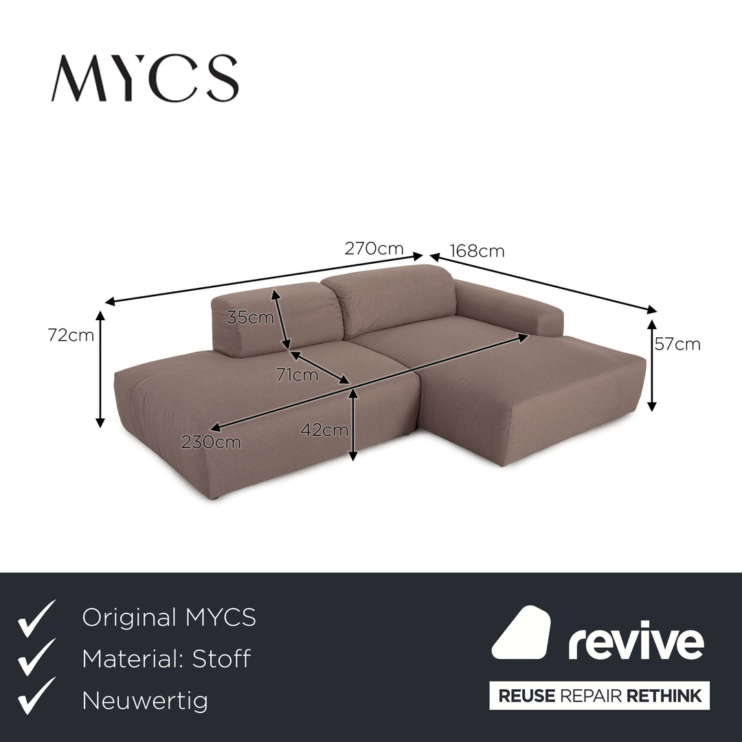 MYCS PYLLOW Stoff Ecksofa Grau Sofa Couch