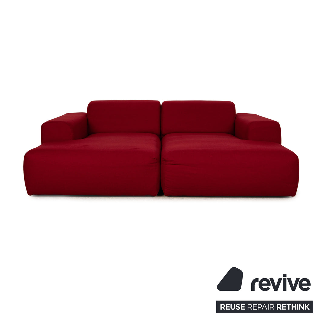 MYCS PYLLOW Stoff Ecksofa Rot Sofa Couch Doppel Liege